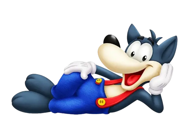 wally wolf laying down